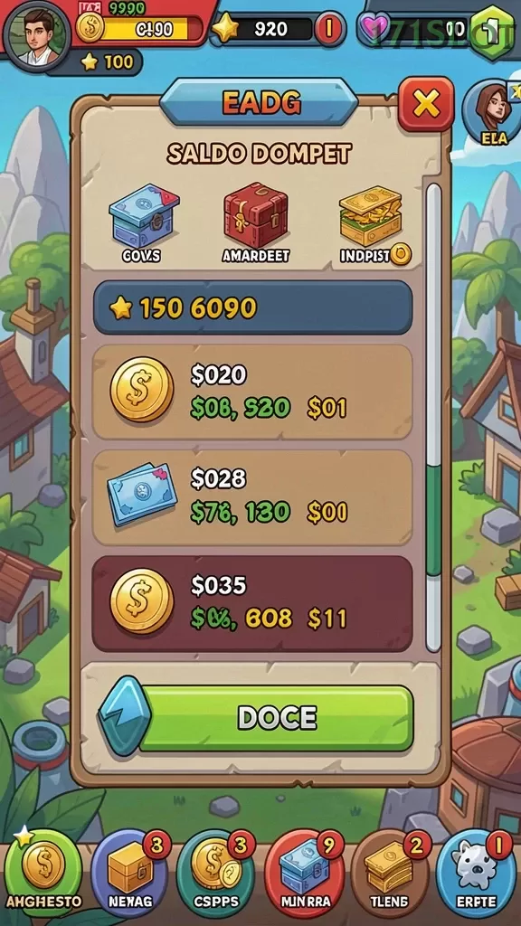 Cuplikan layar ZK988 — menu navigasi